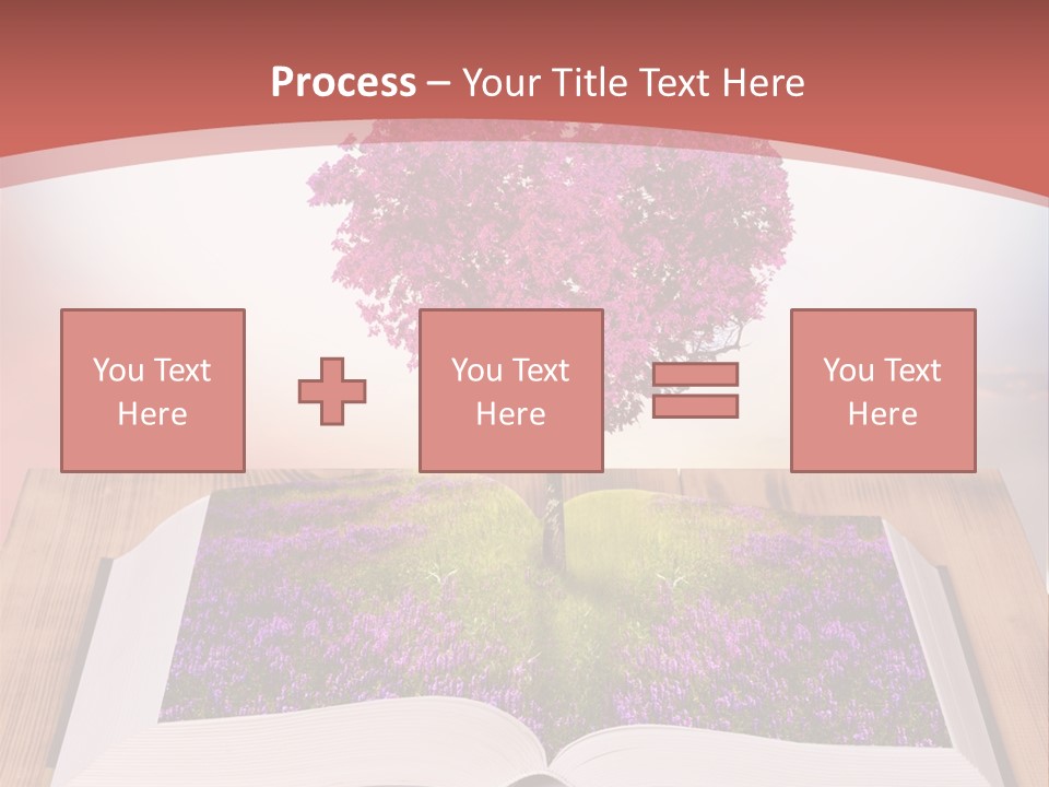 A Book With A Heart Shaped Tree On Top Of It PowerPoint Template