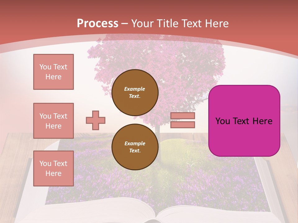 A Book With A Heart Shaped Tree On Top Of It PowerPoint Template
