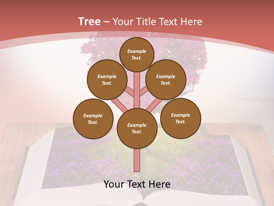A Book With A Heart Shaped Tree On Top Of It PowerPoint Template