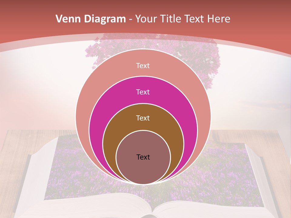 A Book With A Heart Shaped Tree On Top Of It PowerPoint Template