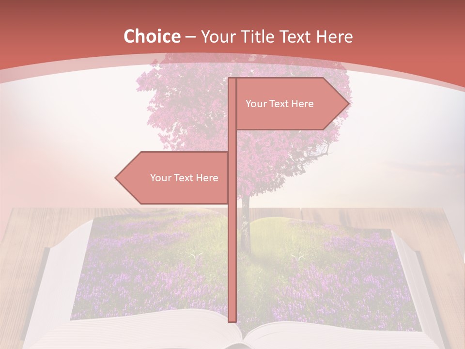 A Book With A Heart Shaped Tree On Top Of It PowerPoint Template