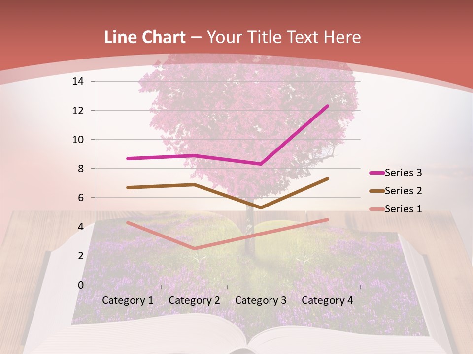 A Book With A Heart Shaped Tree On Top Of It PowerPoint Template