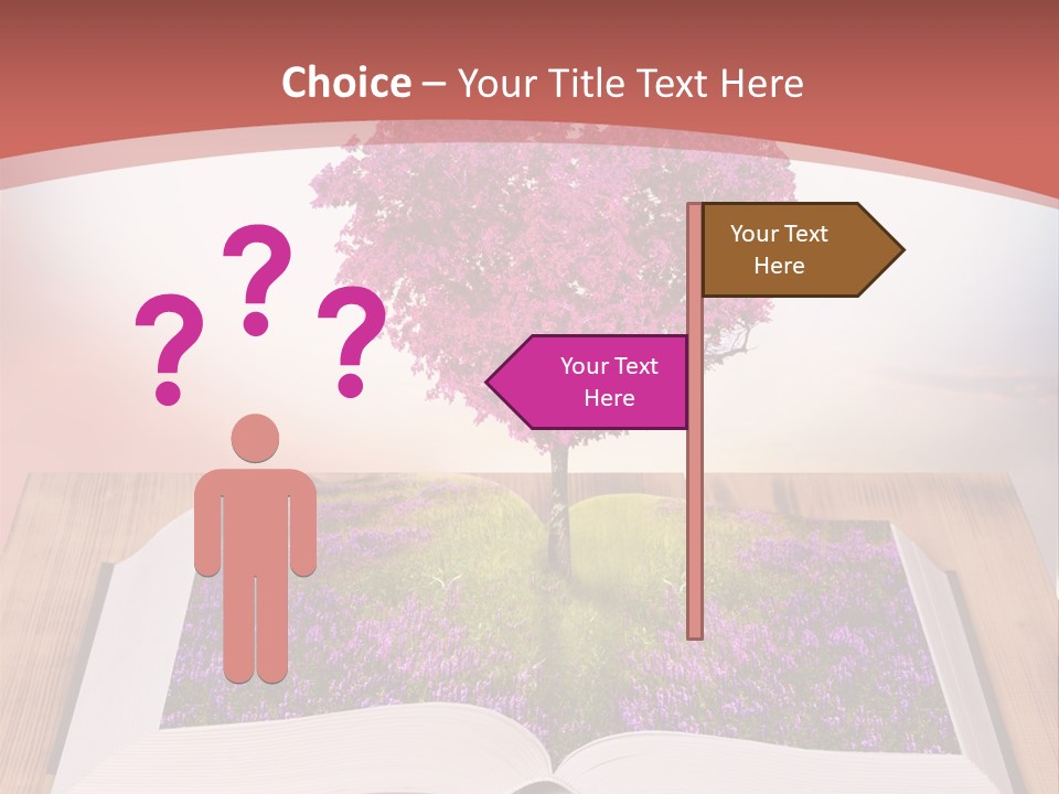 A Book With A Heart Shaped Tree On Top Of It PowerPoint Template
