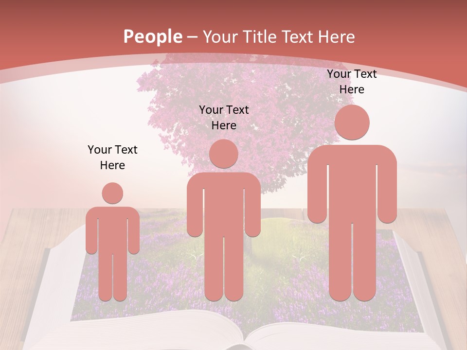 A Book With A Heart Shaped Tree On Top Of It PowerPoint Template