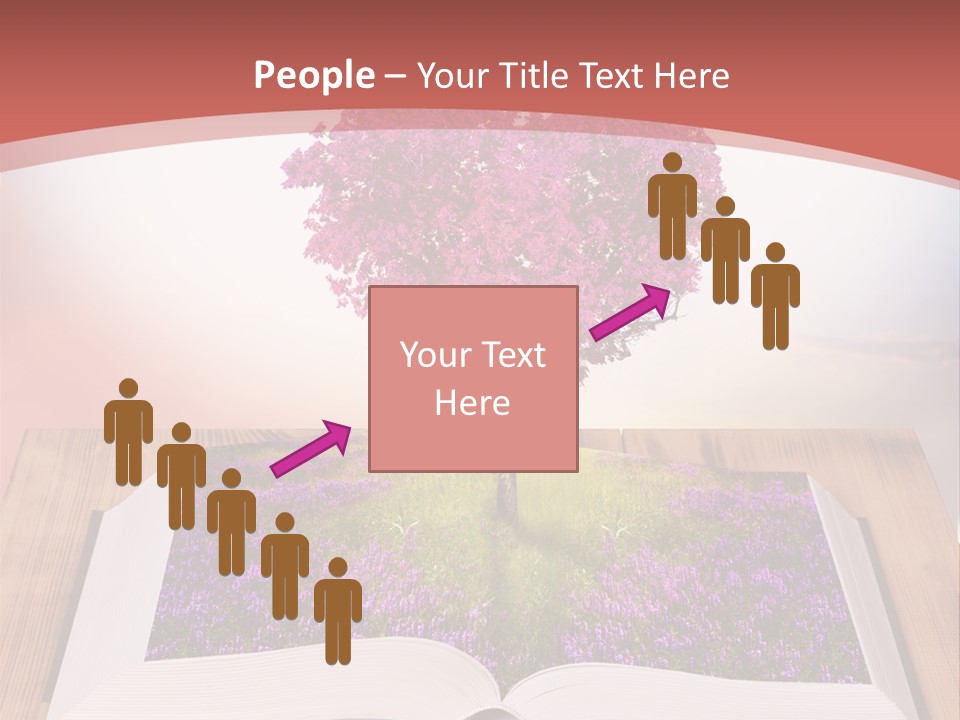 A Book With A Heart Shaped Tree On Top Of It PowerPoint Template