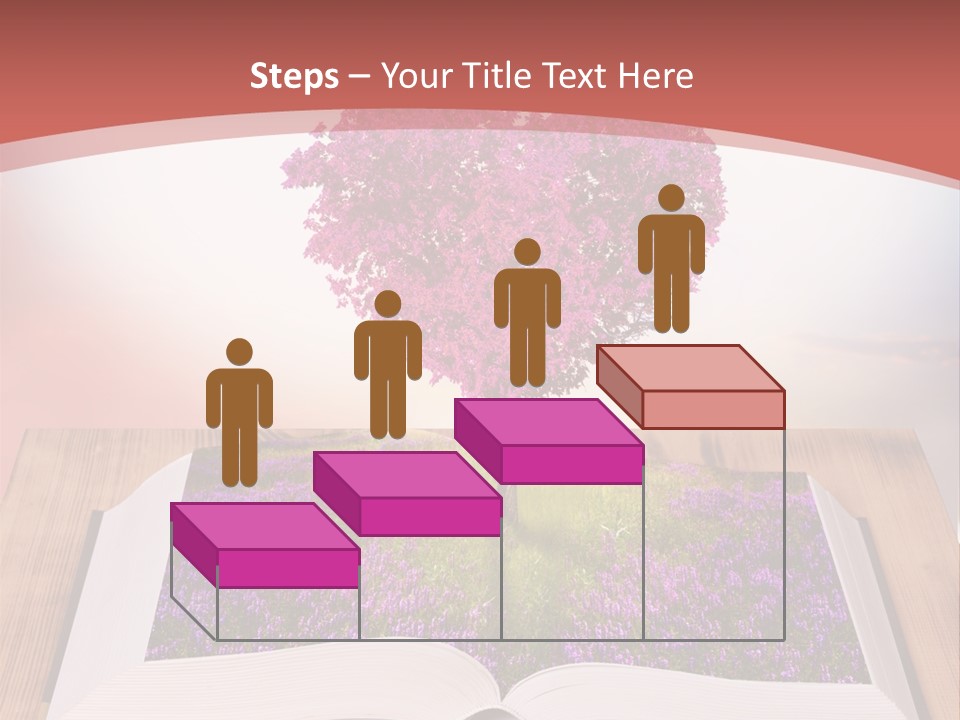 A Book With A Heart Shaped Tree On Top Of It PowerPoint Template