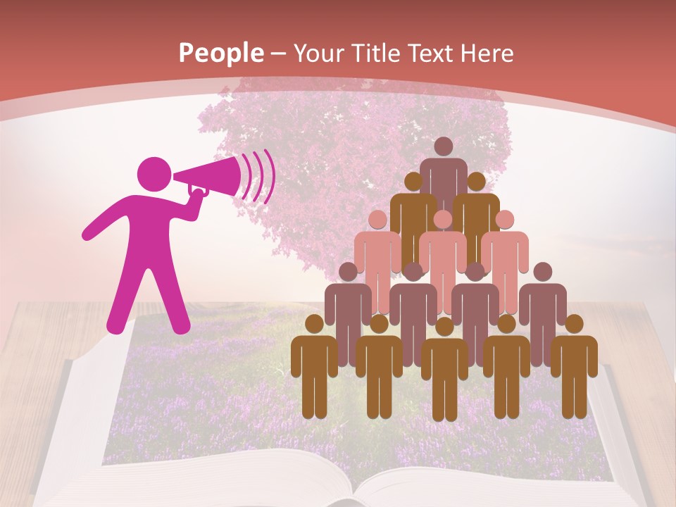 A Book With A Heart Shaped Tree On Top Of It PowerPoint Template