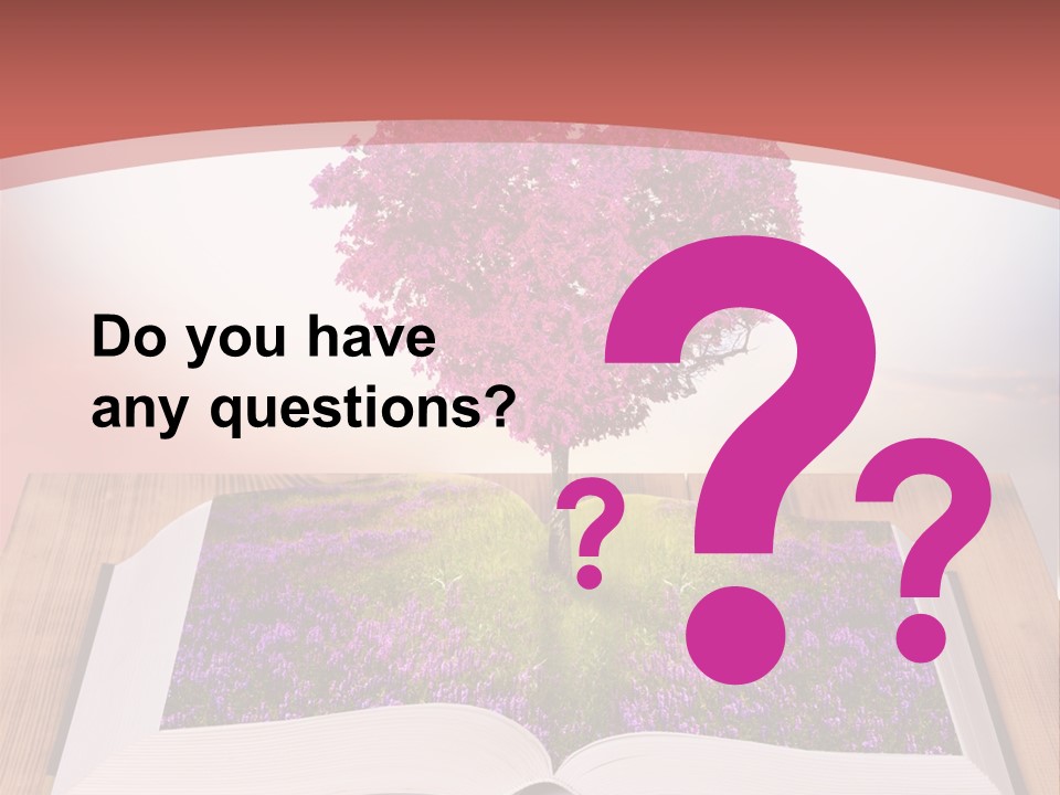 A Book With A Heart Shaped Tree On Top Of It PowerPoint Template