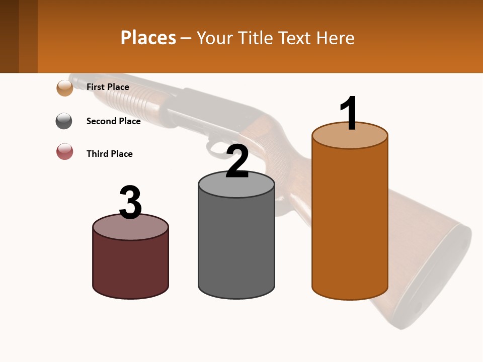 A Rifle On A White Background With A Brown Border PowerPoint Template