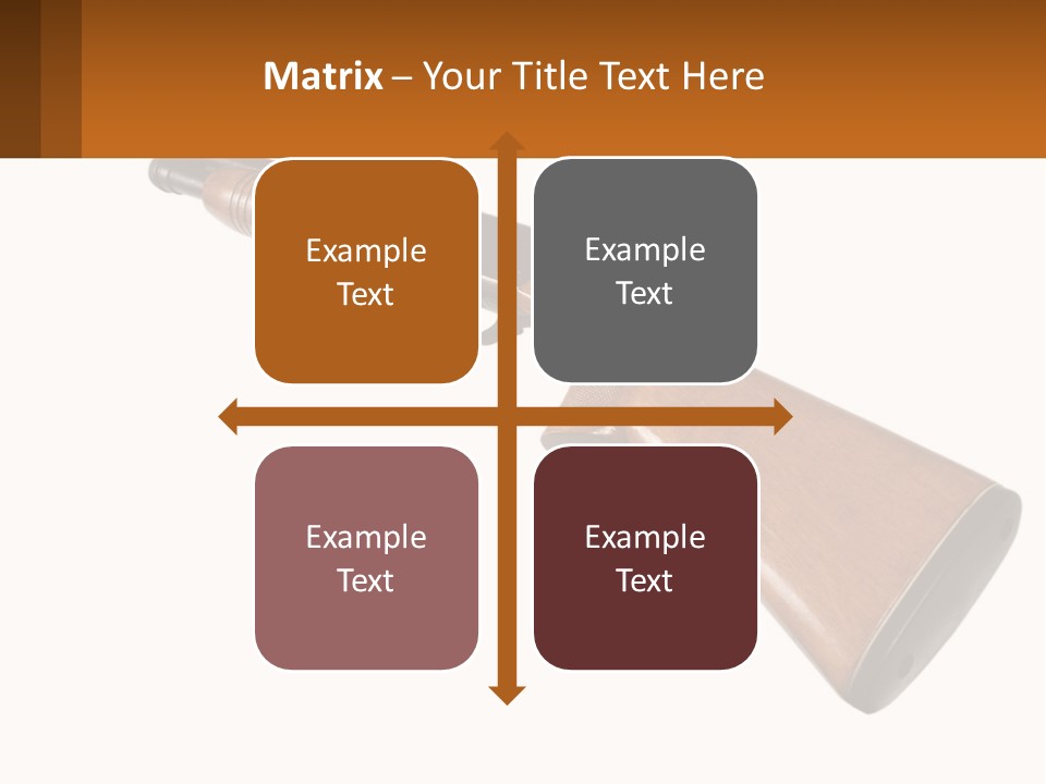 A Rifle On A White Background With A Brown Border PowerPoint Template