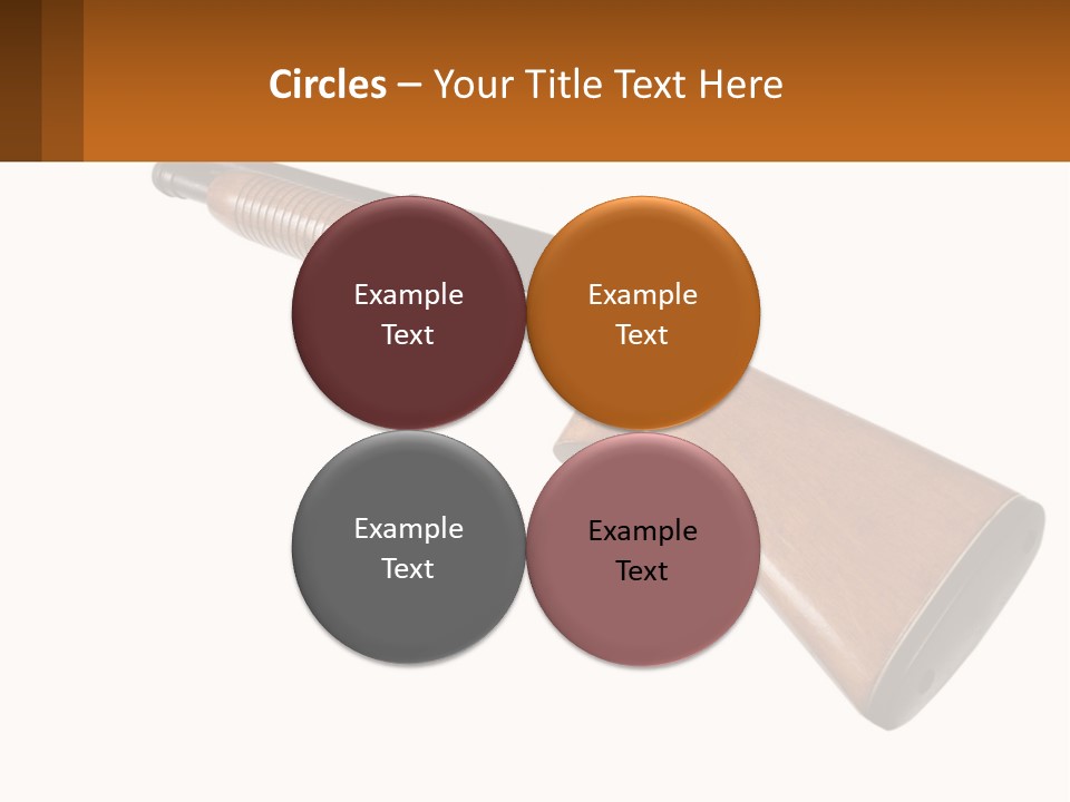 A Rifle On A White Background With A Brown Border PowerPoint Template