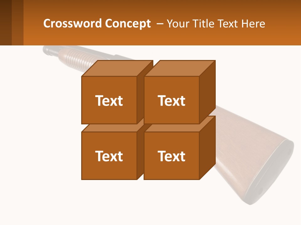 A Rifle On A White Background With A Brown Border PowerPoint Template