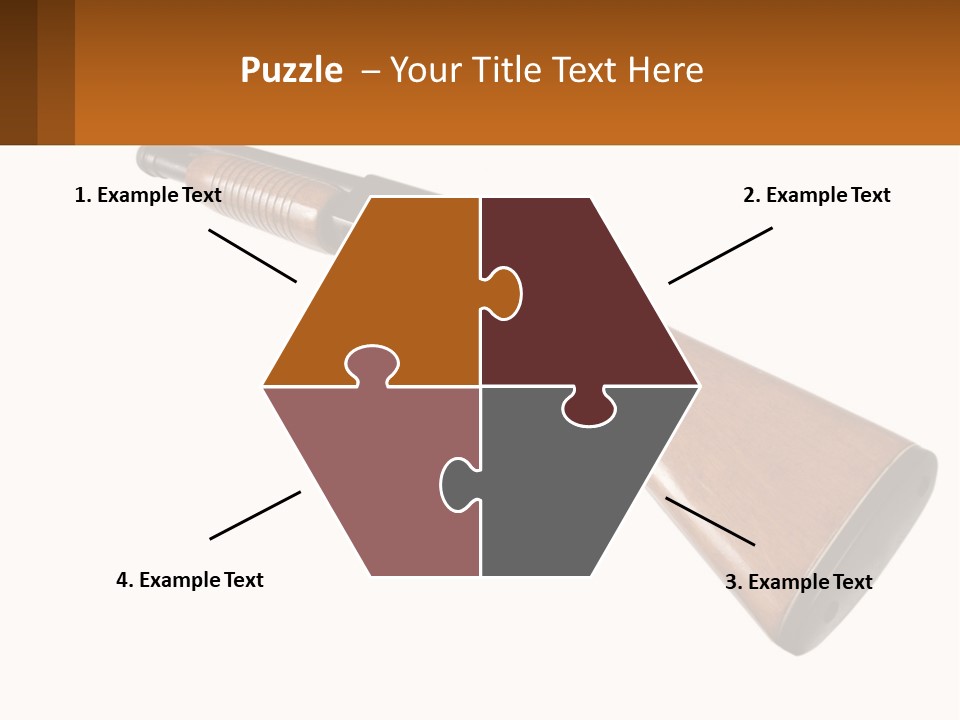 A Rifle On A White Background With A Brown Border PowerPoint Template