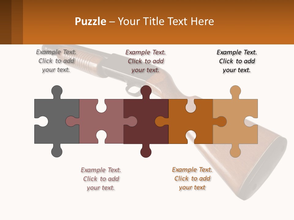 A Rifle On A White Background With A Brown Border PowerPoint Template