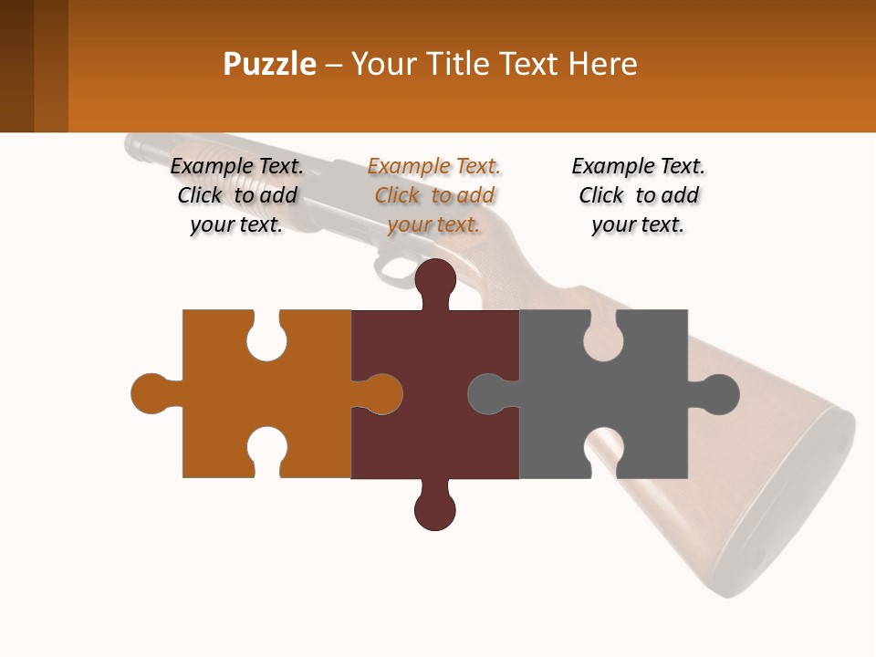 A Rifle On A White Background With A Brown Border PowerPoint Template