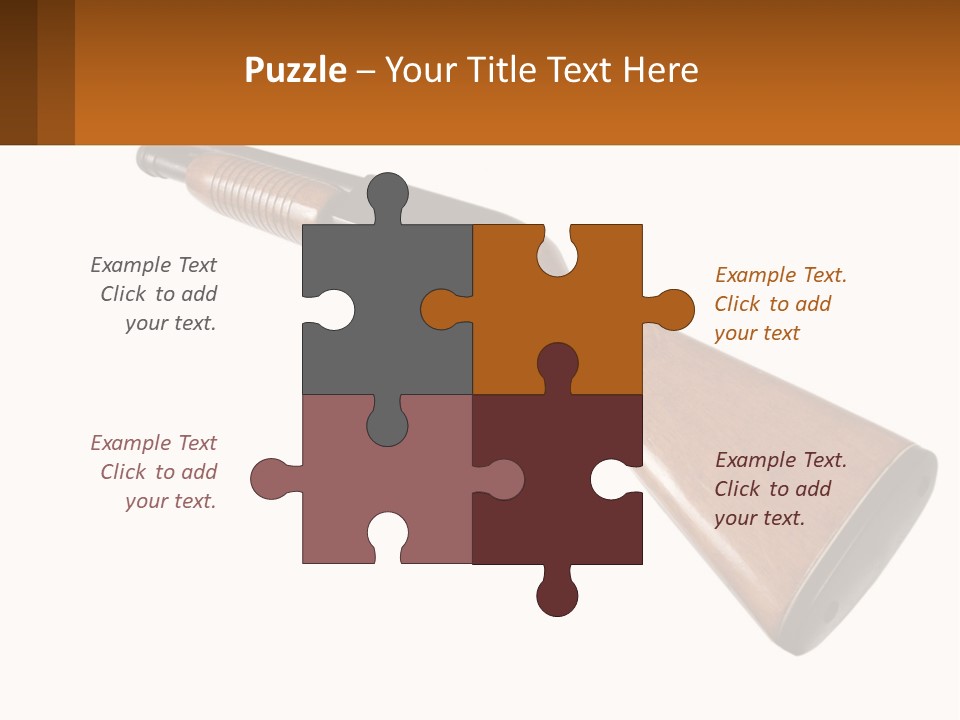 A Rifle On A White Background With A Brown Border PowerPoint Template