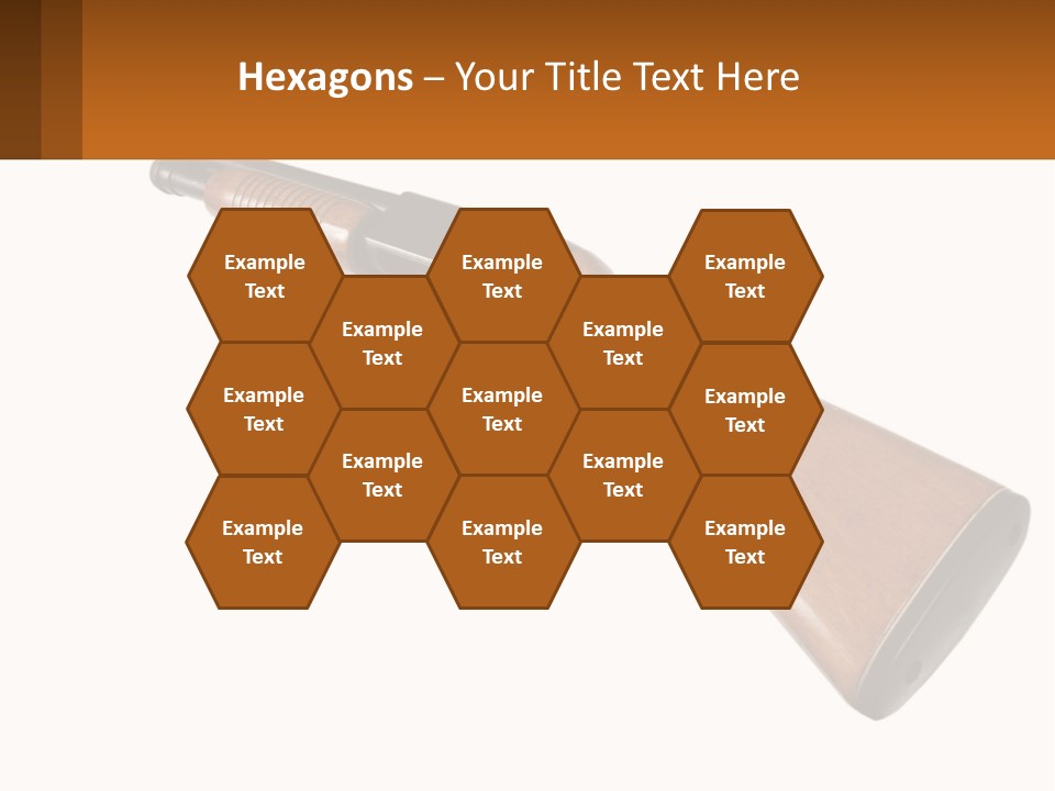 A Rifle On A White Background With A Brown Border PowerPoint Template