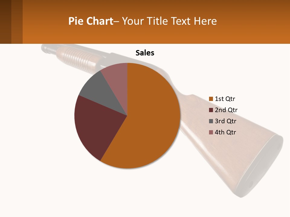 A Rifle On A White Background With A Brown Border PowerPoint Template