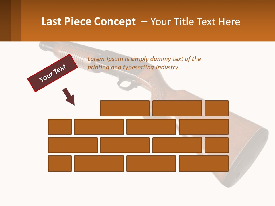 A Rifle On A White Background With A Brown Border PowerPoint Template