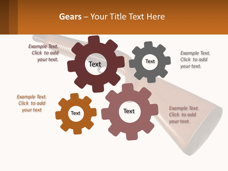 A Rifle On A White Background With A Brown Border PowerPoint Template