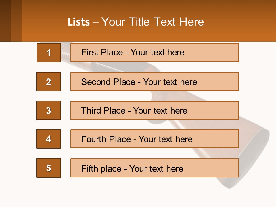 A Rifle On A White Background With A Brown Border PowerPoint Template