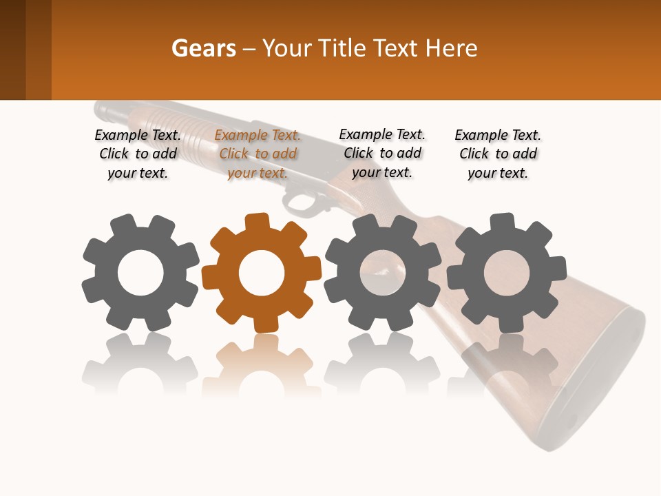 A Rifle On A White Background With A Brown Border PowerPoint Template