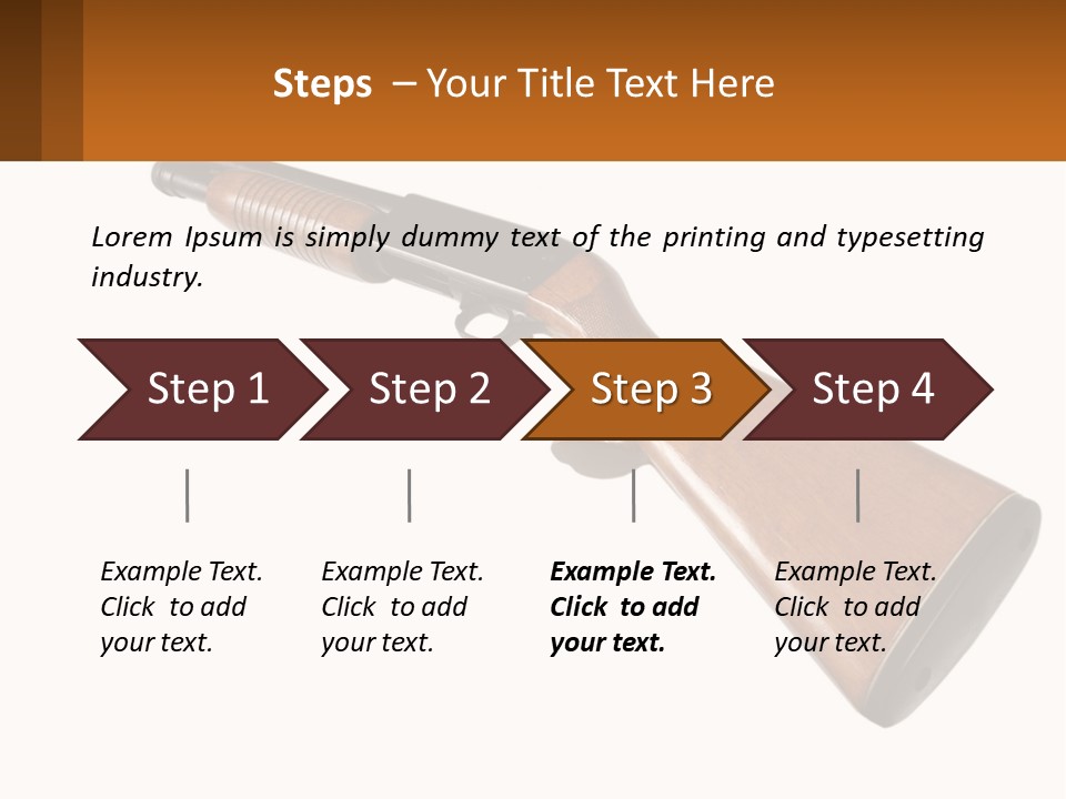 A Rifle On A White Background With A Brown Border PowerPoint Template