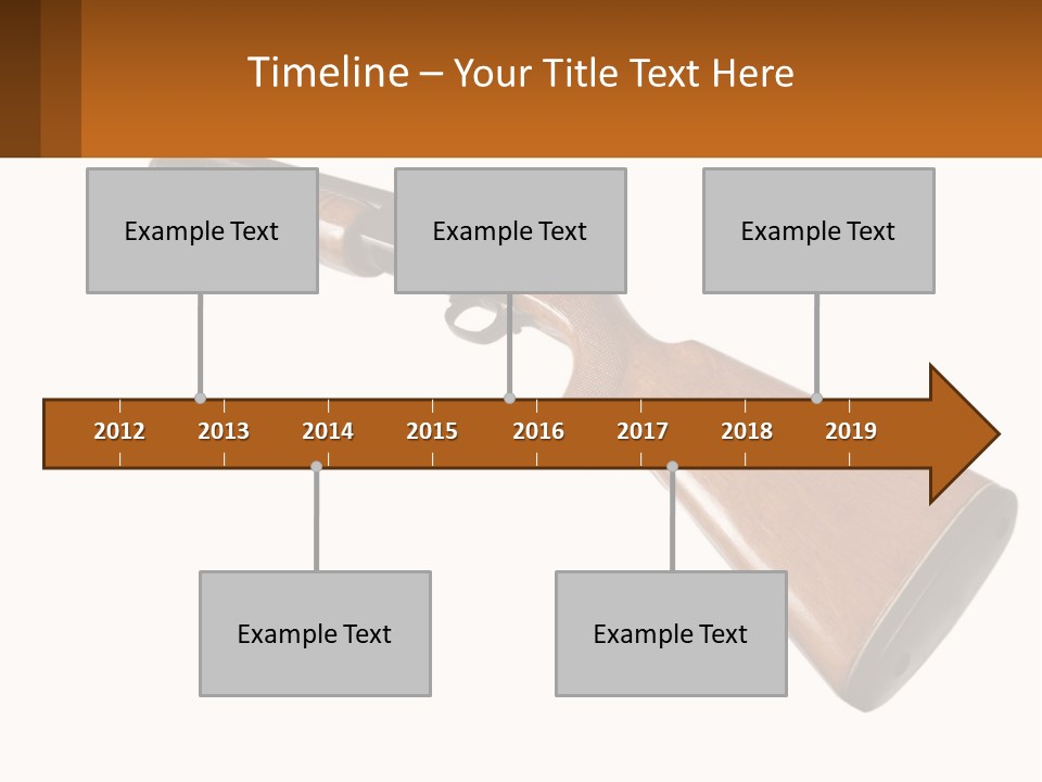 A Rifle On A White Background With A Brown Border PowerPoint Template