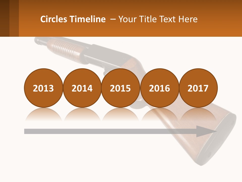 A Rifle On A White Background With A Brown Border PowerPoint Template