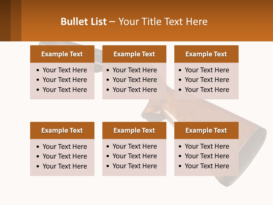 A Rifle On A White Background With A Brown Border PowerPoint Template