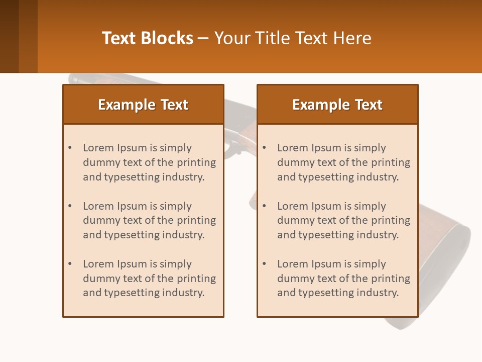 A Rifle On A White Background With A Brown Border PowerPoint Template