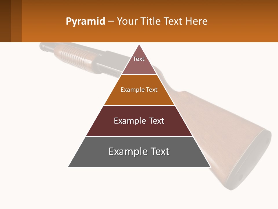 A Rifle On A White Background With A Brown Border PowerPoint Template