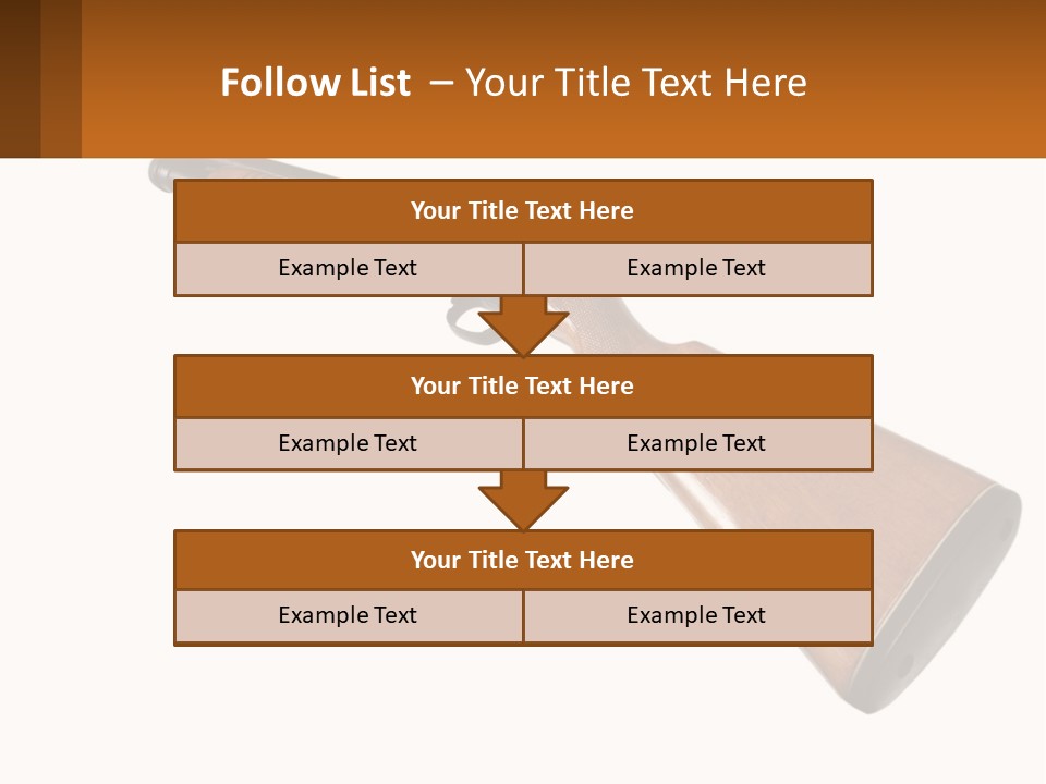A Rifle On A White Background With A Brown Border PowerPoint Template