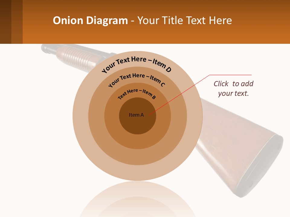 A Rifle On A White Background With A Brown Border PowerPoint Template