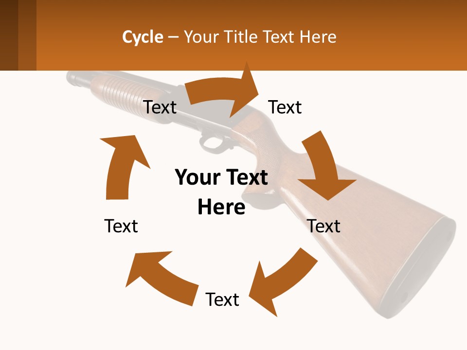 A Rifle On A White Background With A Brown Border PowerPoint Template