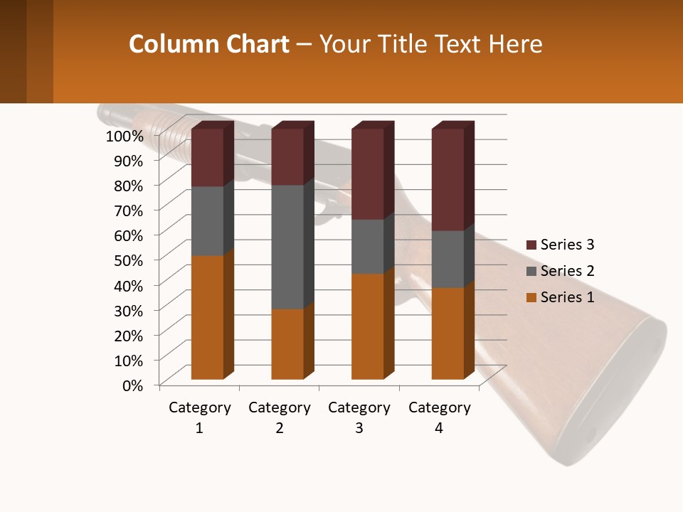 A Rifle On A White Background With A Brown Border PowerPoint Template