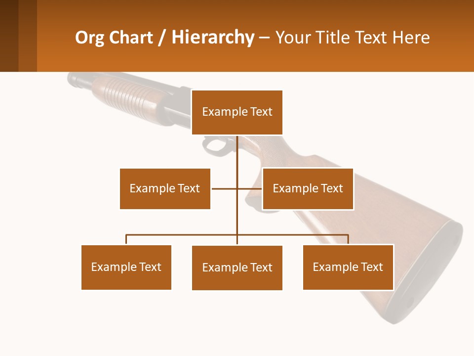 A Rifle On A White Background With A Brown Border PowerPoint Template