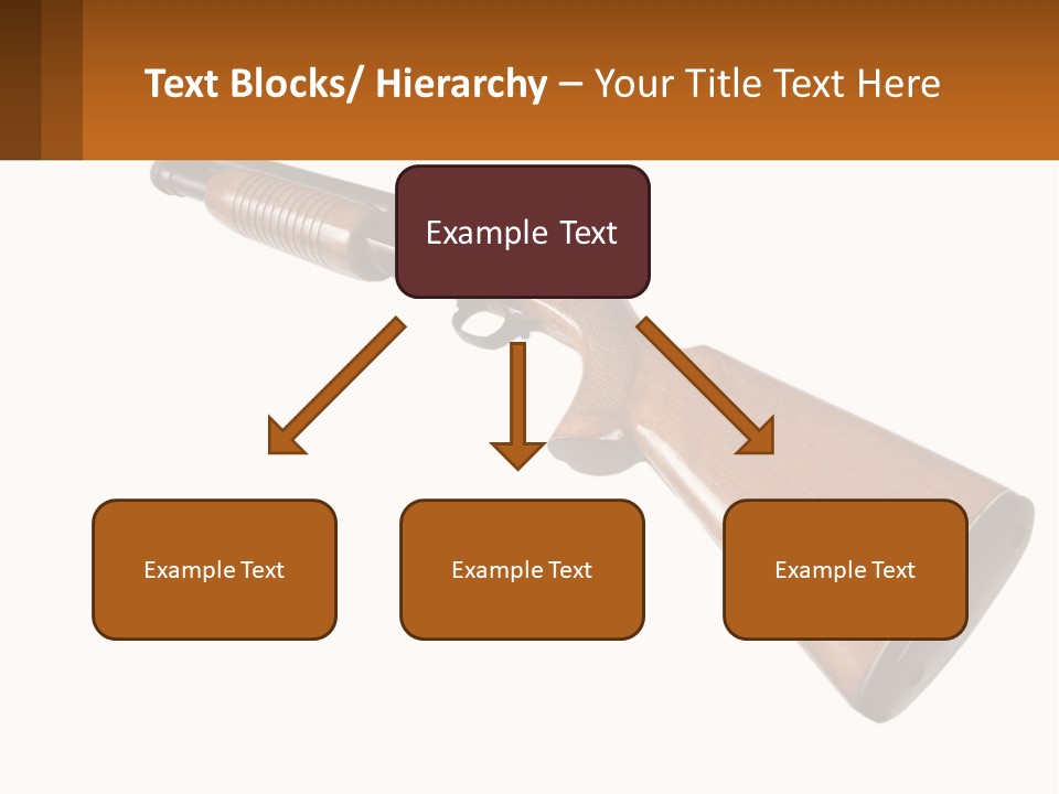 A Rifle On A White Background With A Brown Border PowerPoint Template