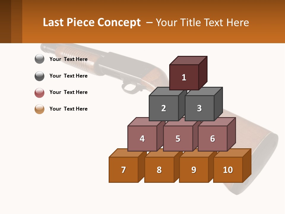A Rifle On A White Background With A Brown Border PowerPoint Template