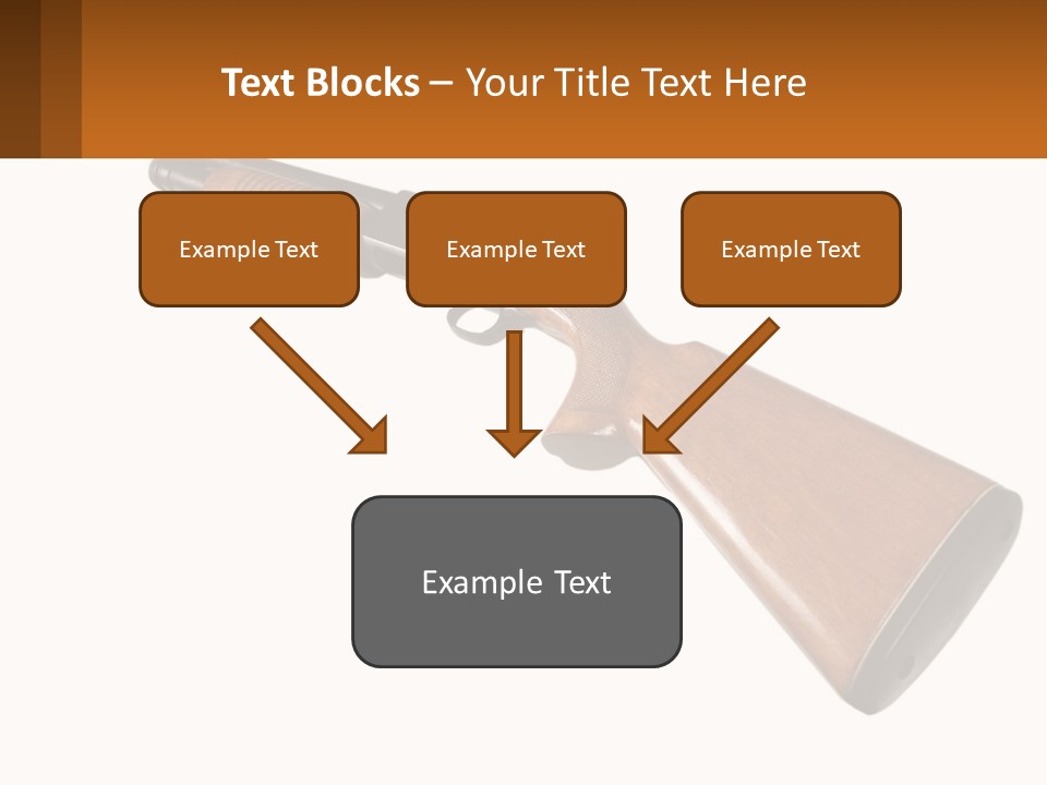 A Rifle On A White Background With A Brown Border PowerPoint Template