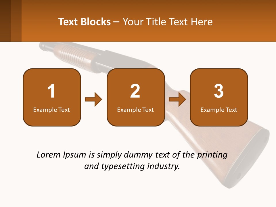 A Rifle On A White Background With A Brown Border PowerPoint Template