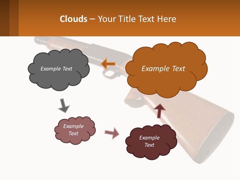 A Rifle On A White Background With A Brown Border PowerPoint Template