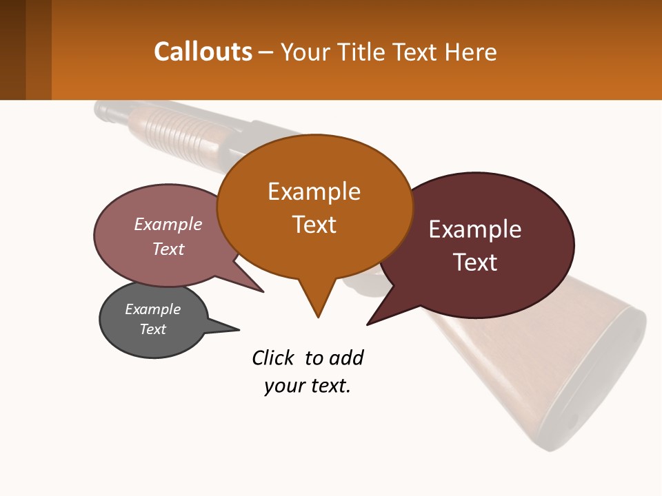 A Rifle On A White Background With A Brown Border PowerPoint Template