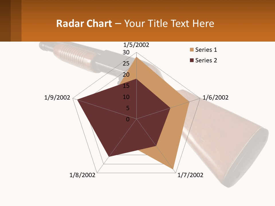 A Rifle On A White Background With A Brown Border PowerPoint Template