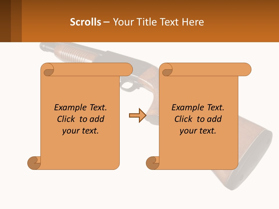 A Rifle On A White Background With A Brown Border PowerPoint Template