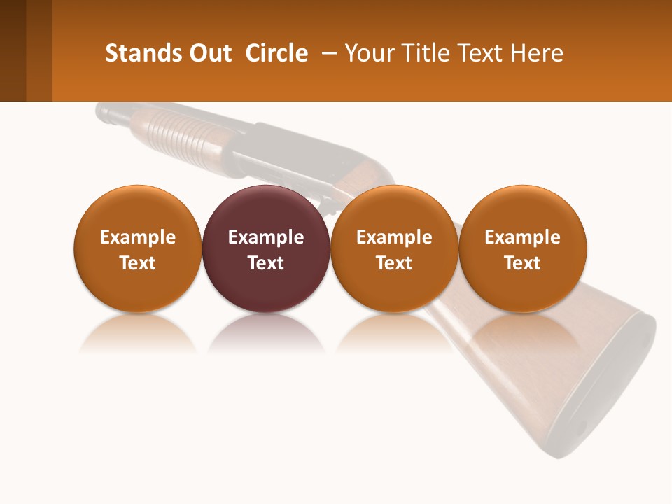 A Rifle On A White Background With A Brown Border PowerPoint Template