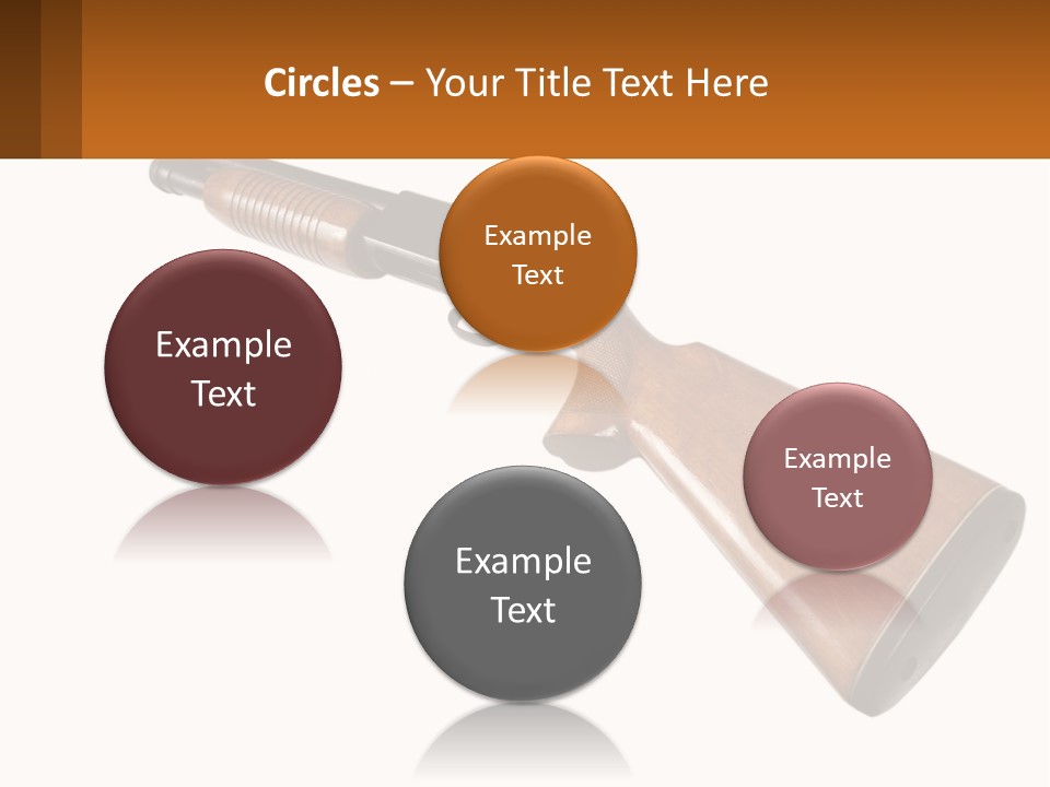 A Rifle On A White Background With A Brown Border PowerPoint Template