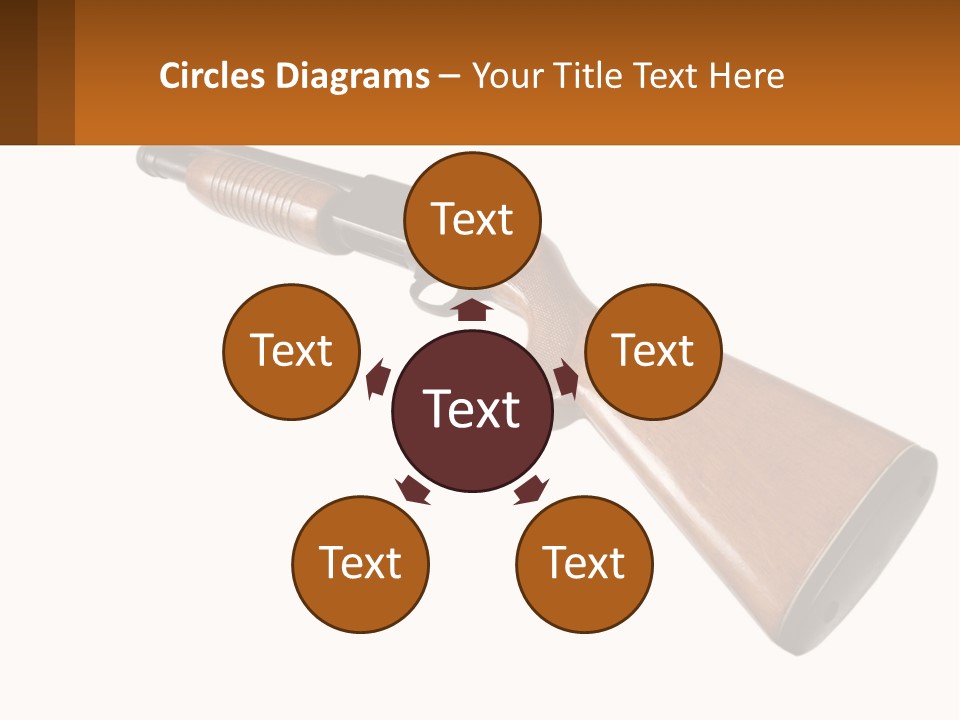 A Rifle On A White Background With A Brown Border PowerPoint Template