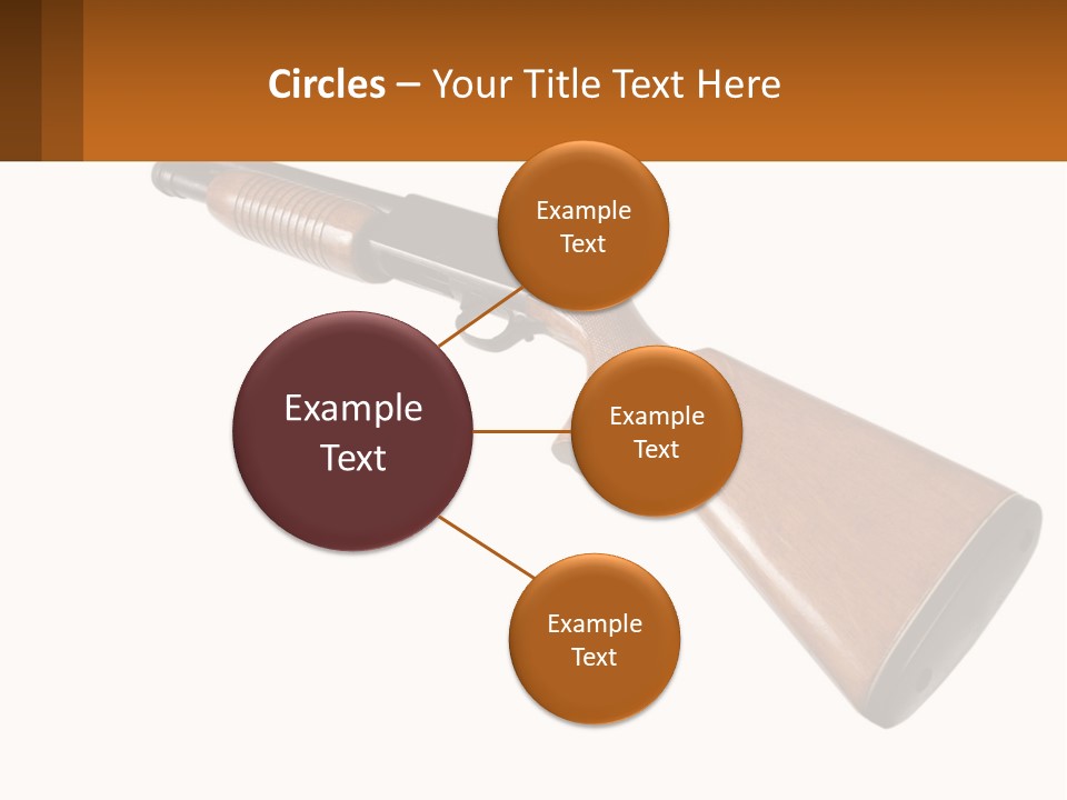 A Rifle On A White Background With A Brown Border PowerPoint Template