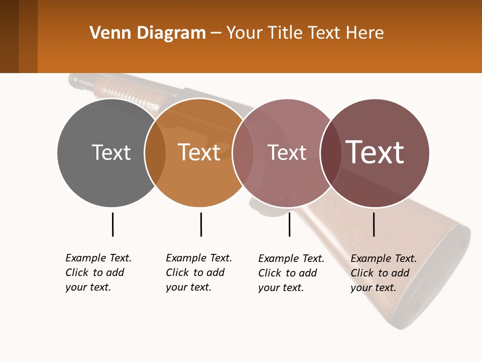 A Rifle On A White Background With A Brown Border PowerPoint Template